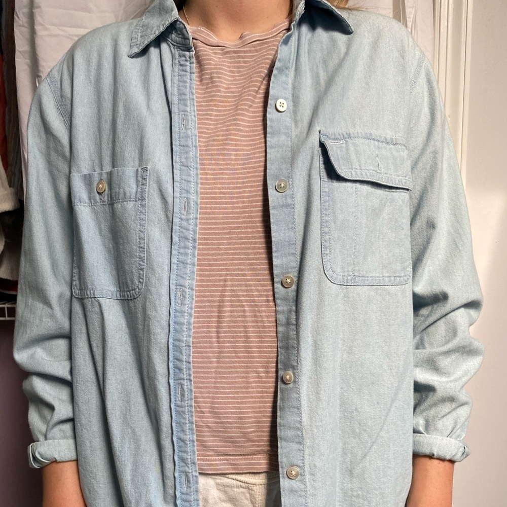 Denim button down shirt